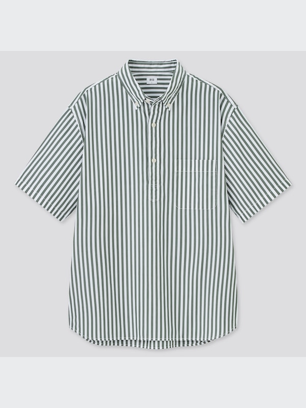 Extra Fine Cotton Broadcloth Short-Sleeve Shirt