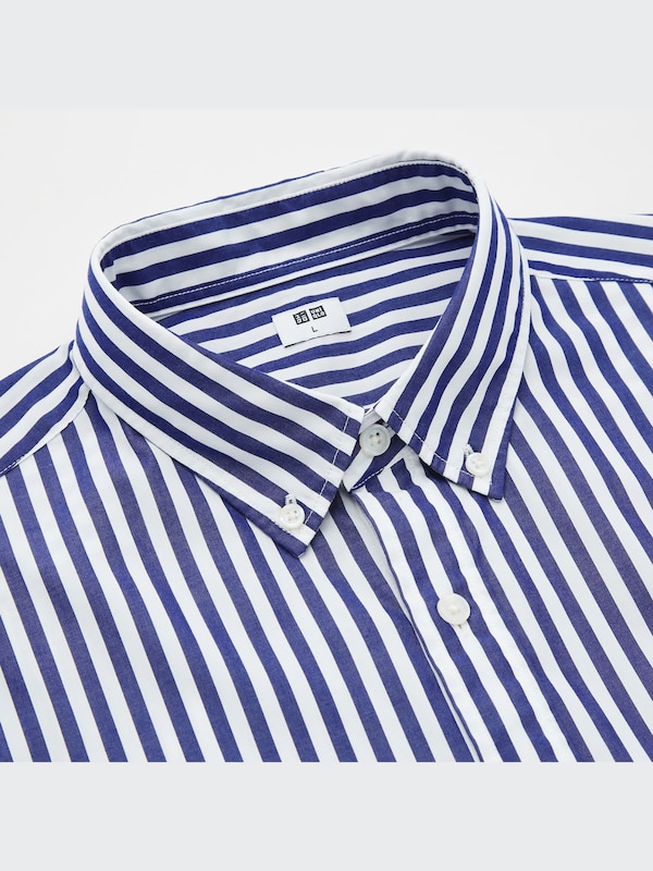 Extra Fine Cotton Broadcloth Short-Sleeve Shirt