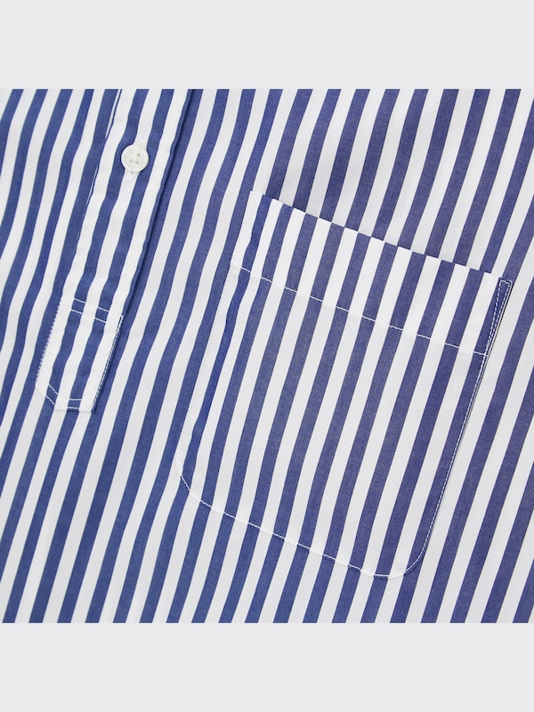 Extra Fine Cotton Broadcloth Short-Sleeve Shirt