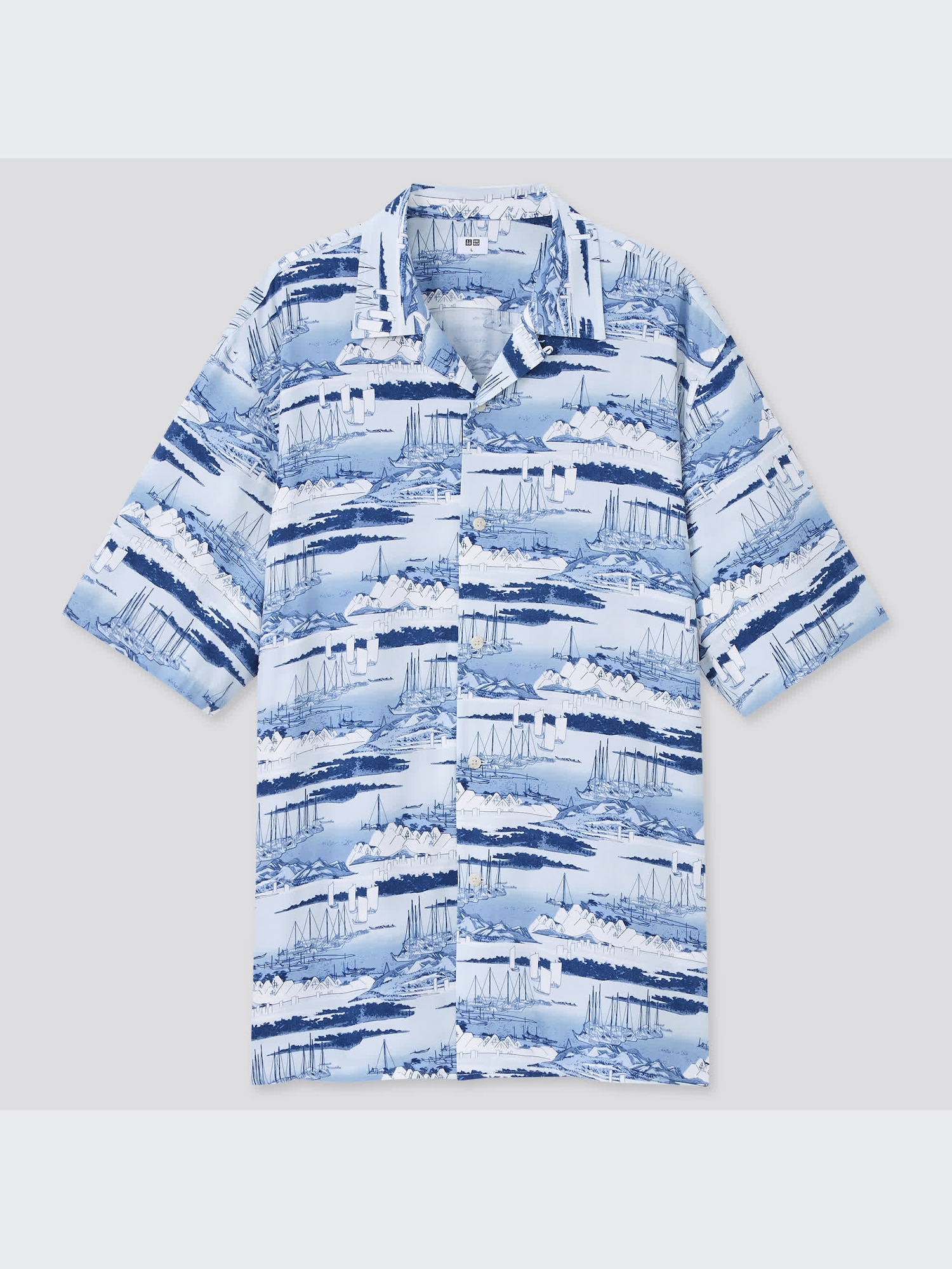 Men's Printed Open Collar Short-Sleeve Shirt (Ukiyoe) | UNIQLO US