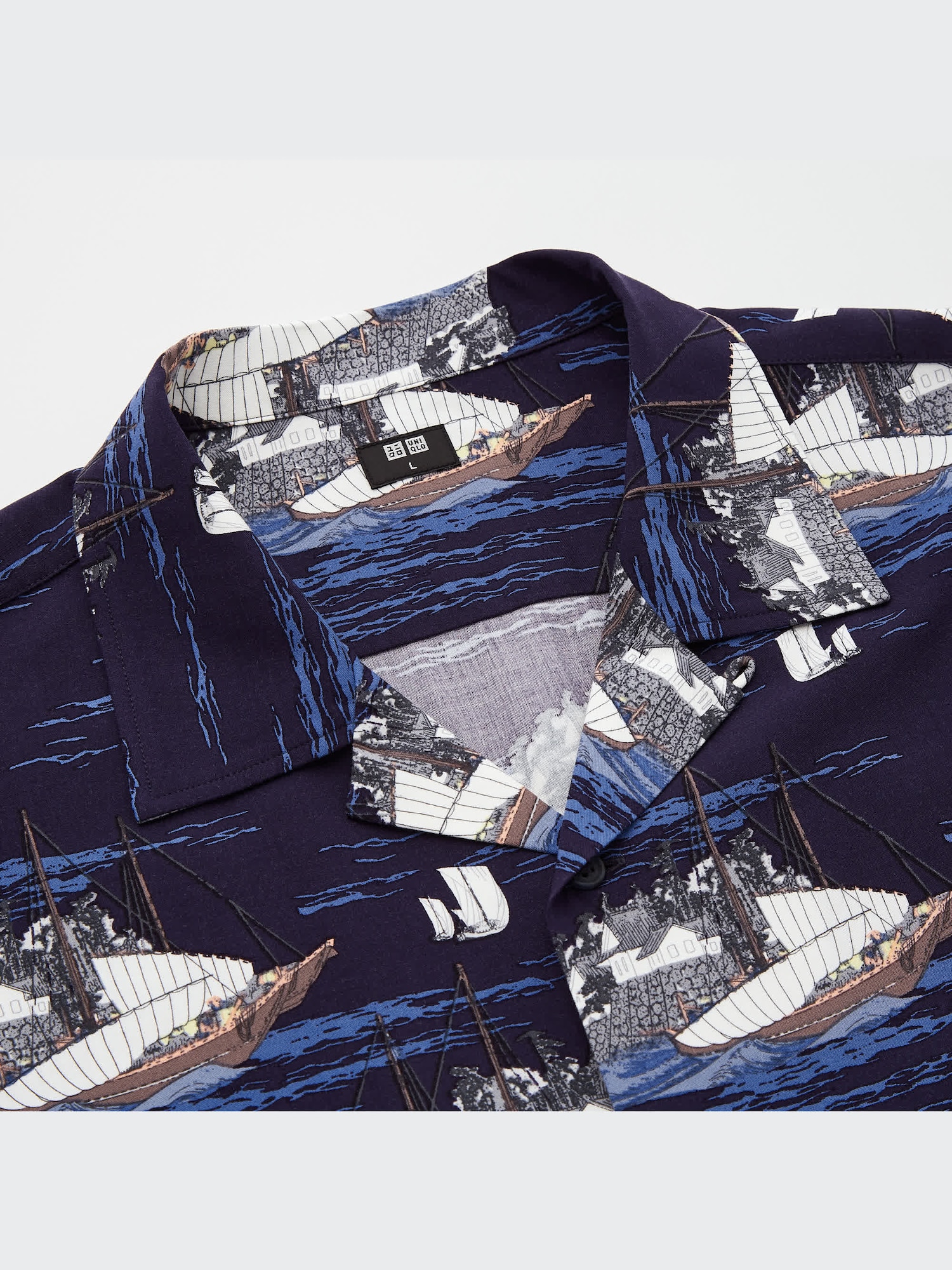 Printed Open Collar Short-Sleeve Shirt (Ukiyoe) | UNIQLO US