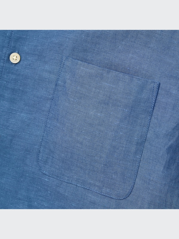 Linen Cotton Short-Sleeve Shirt