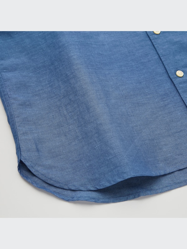Linen Cotton Short-Sleeve Shirt