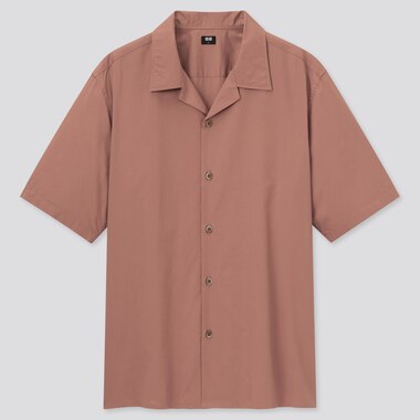 Men Open Collar Short Sleeve Shirt Uniqlo Us