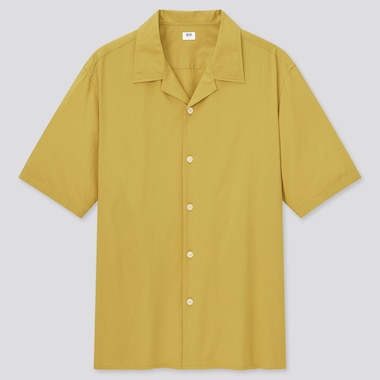 Men Open Collar Short Sleeve Shirt Uniqlo Us