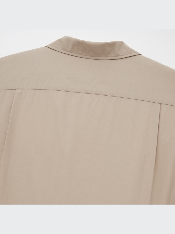 Open Collar Short-Sleeve Shirt