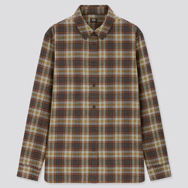Women Flannel Checked Long Sleeved Shirt