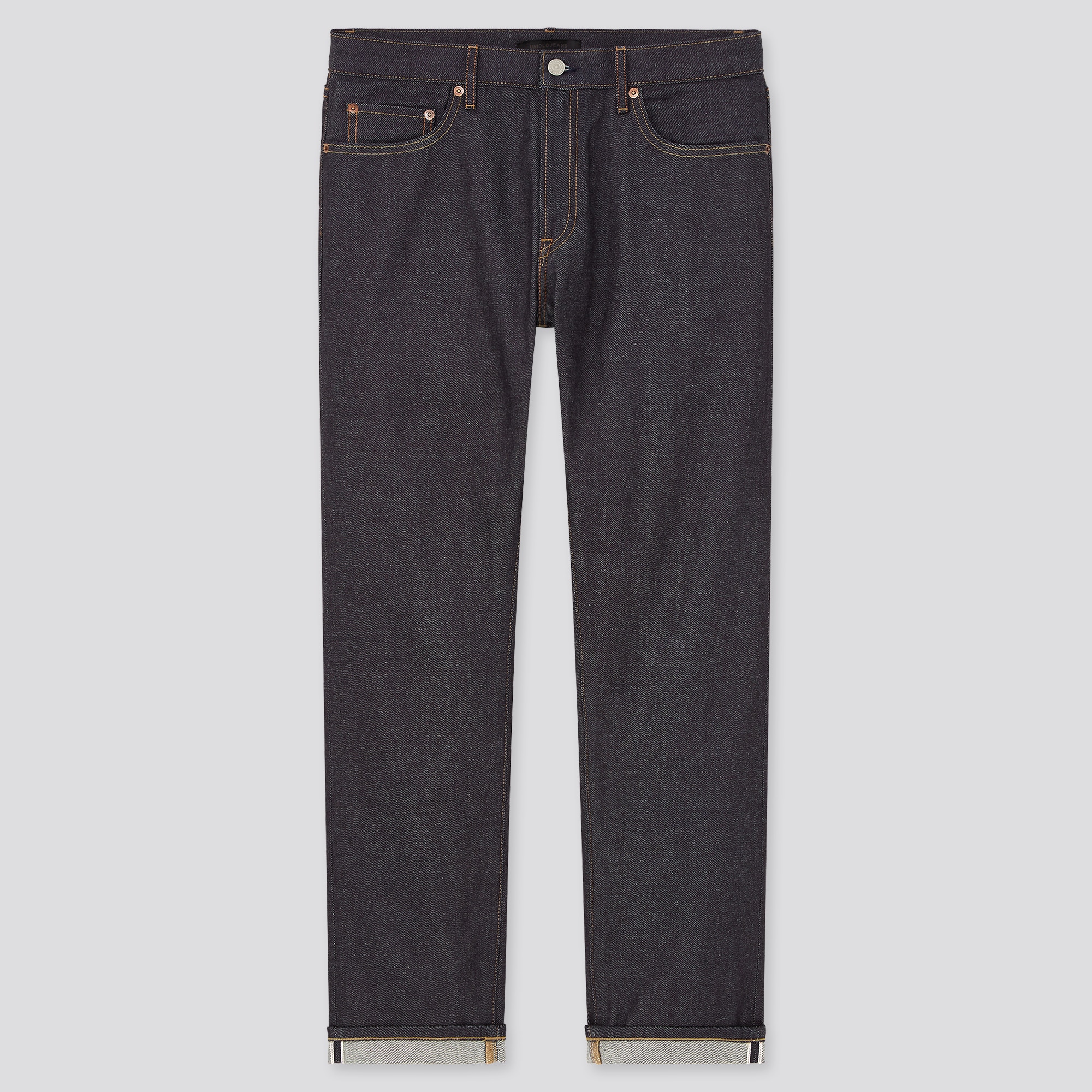 Men Selvedge Regular Fit Straight Leg Jeans | UNIQLO UK