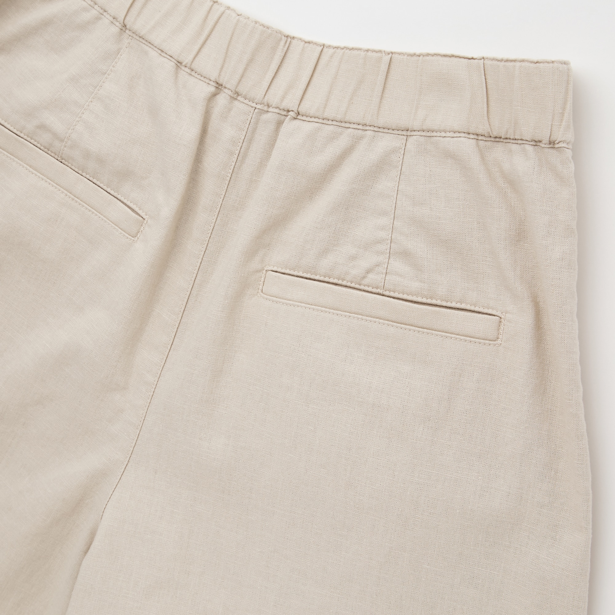 Women Linen Cotton Blend Wide Fit Straight Leg Cropped Trousers | UNIQLO