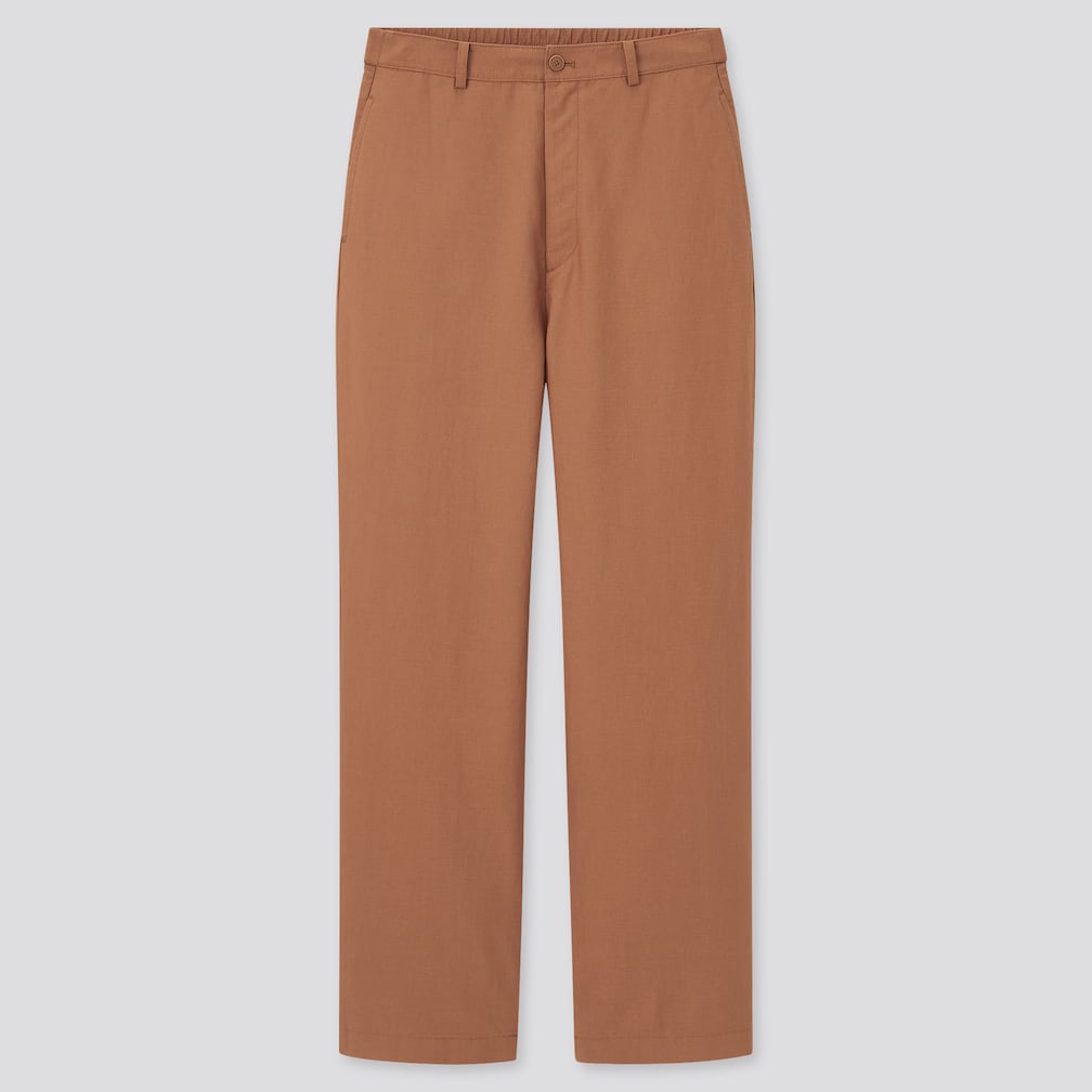 Uniqlo Linen Blend Relaxed Straight Pants