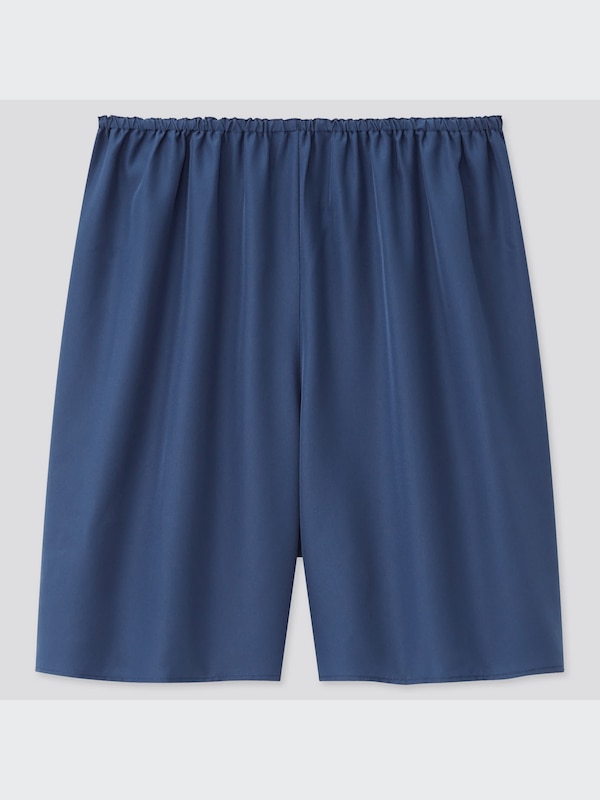 Satin Side-Slit Washer Skirt Pants