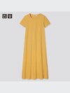 U AIRism Cotton Short-Sleeve Long Dress