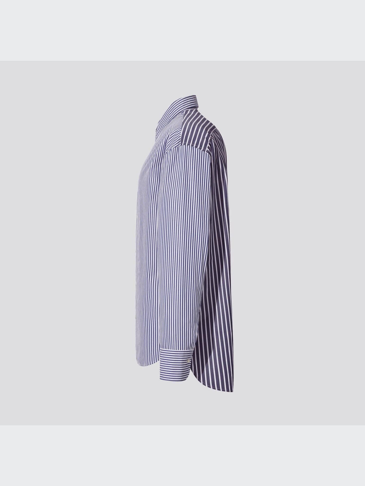 【WHITE】Supima cotton stripe shirt【WOMEN】 The Supima® Cotton Boyfriend Shirt | Optic White / Black – Everlane