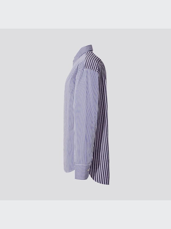 Supima® Cotton Oversized Striped Long-Sleeve Shirt