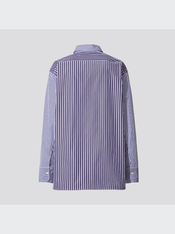 Supima® Cotton Oversized Striped Long-Sleeve Shirt