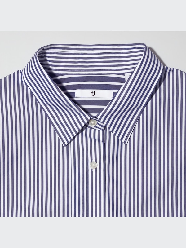 Supima® Cotton Oversized Striped Long-Sleeve Shirt