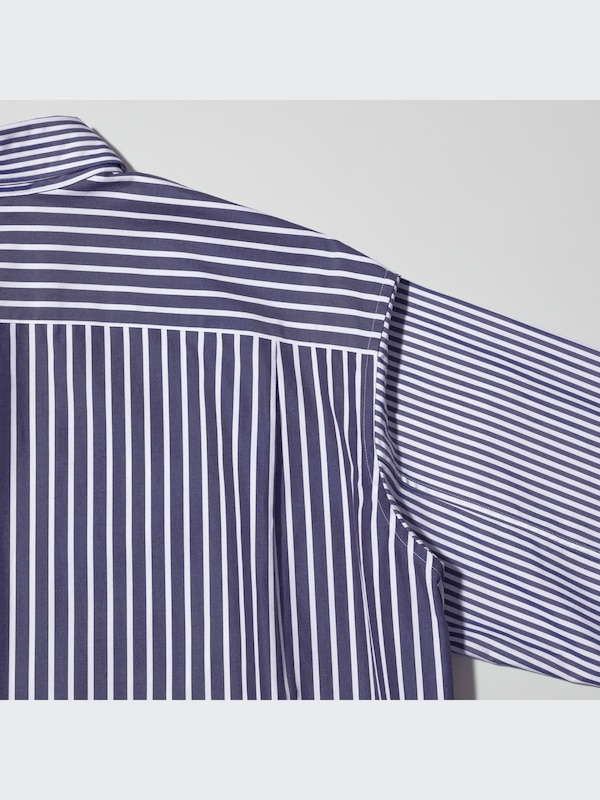 Supima® Cotton Oversized Striped Long-Sleeve Shirt