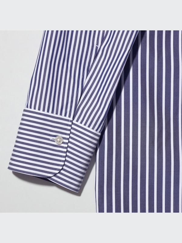 Supima® Cotton Oversized Striped Long-Sleeve Shirt