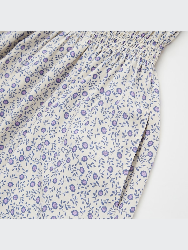 Flower Print Short-Sleeve Dress