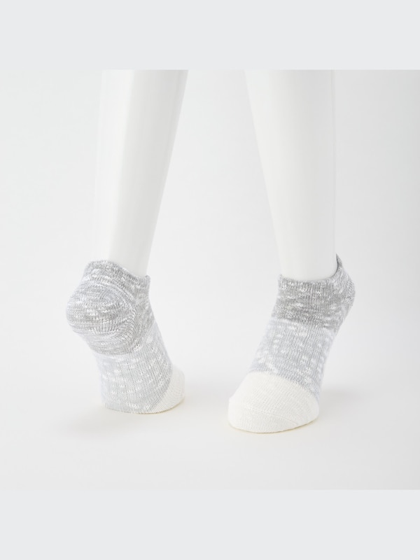 Slub Color Block Short Socks