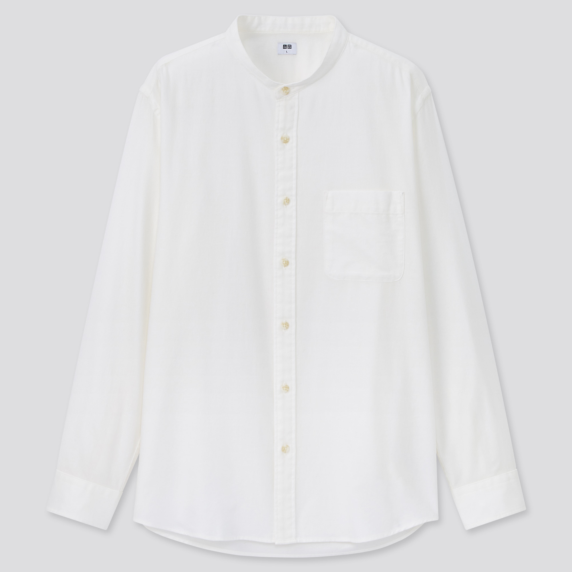 uniqlo grandad collar shirt