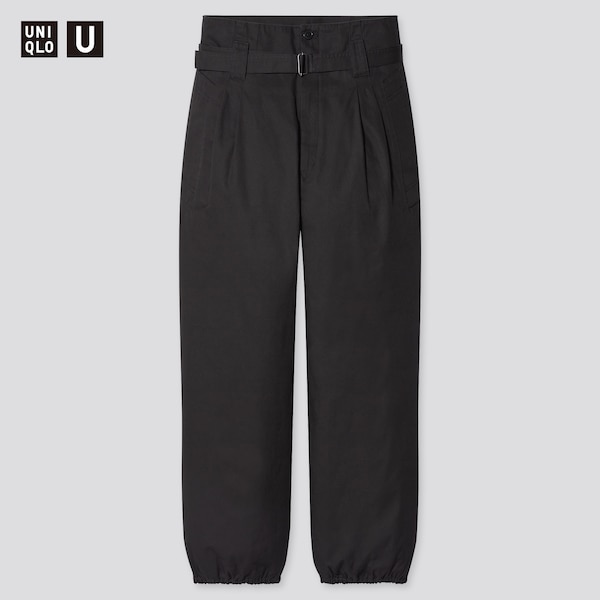 U Cotton Twill Belted Pants | UNIQLO US