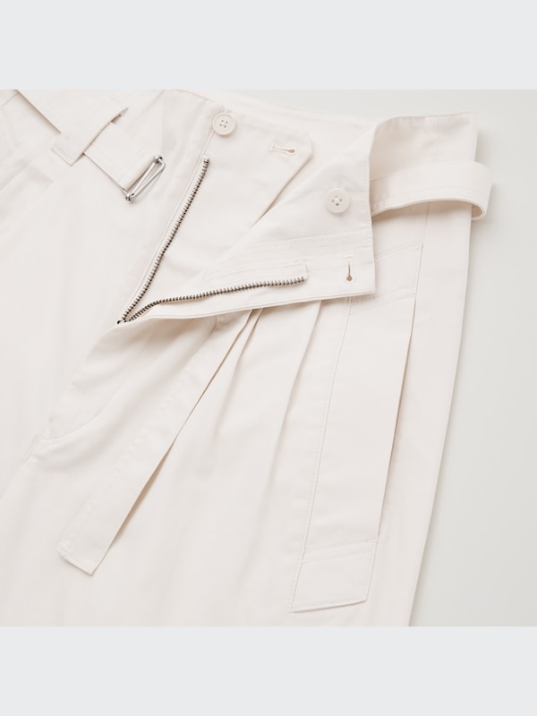 U Cotton Twill Belted Pants