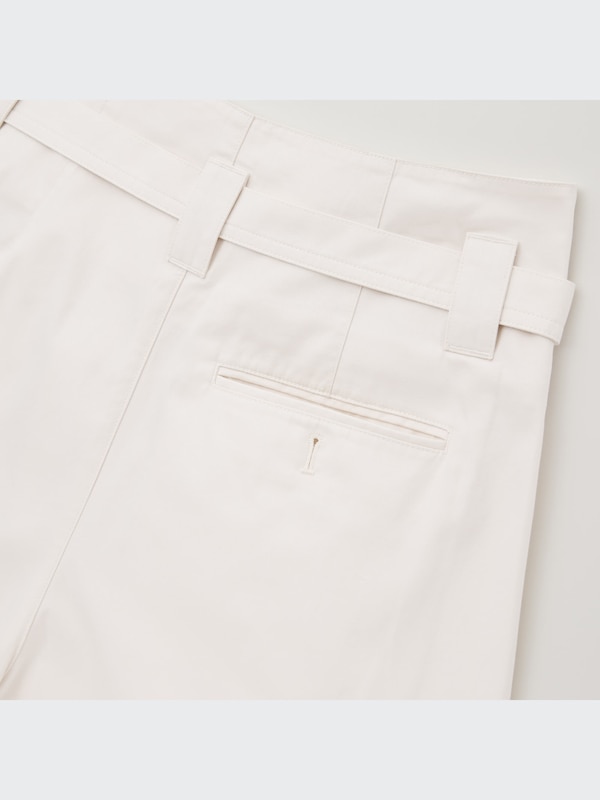 U Cotton Twill Belted Pants