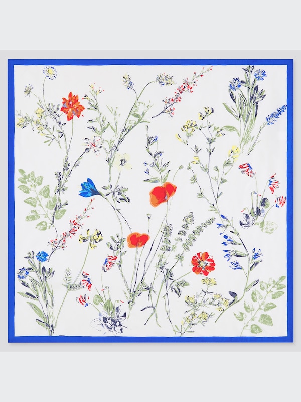 Silk Pressed Flower Printed Scarf