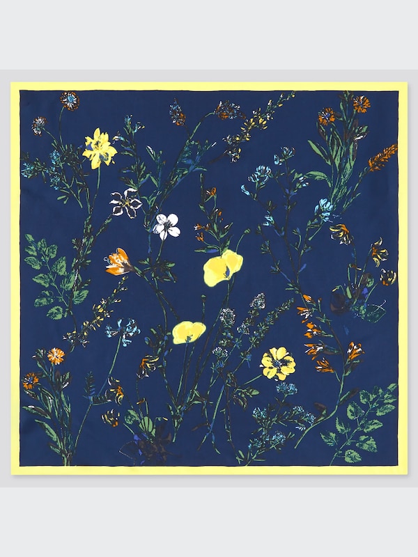 Silk Pressed Flower Printed Scarf