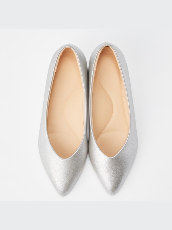 Comfort Feel Touch Metallic Pointed Flats