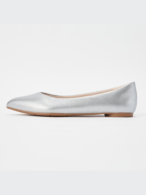 Comfort Feel Touch Metallic Pointed Flats