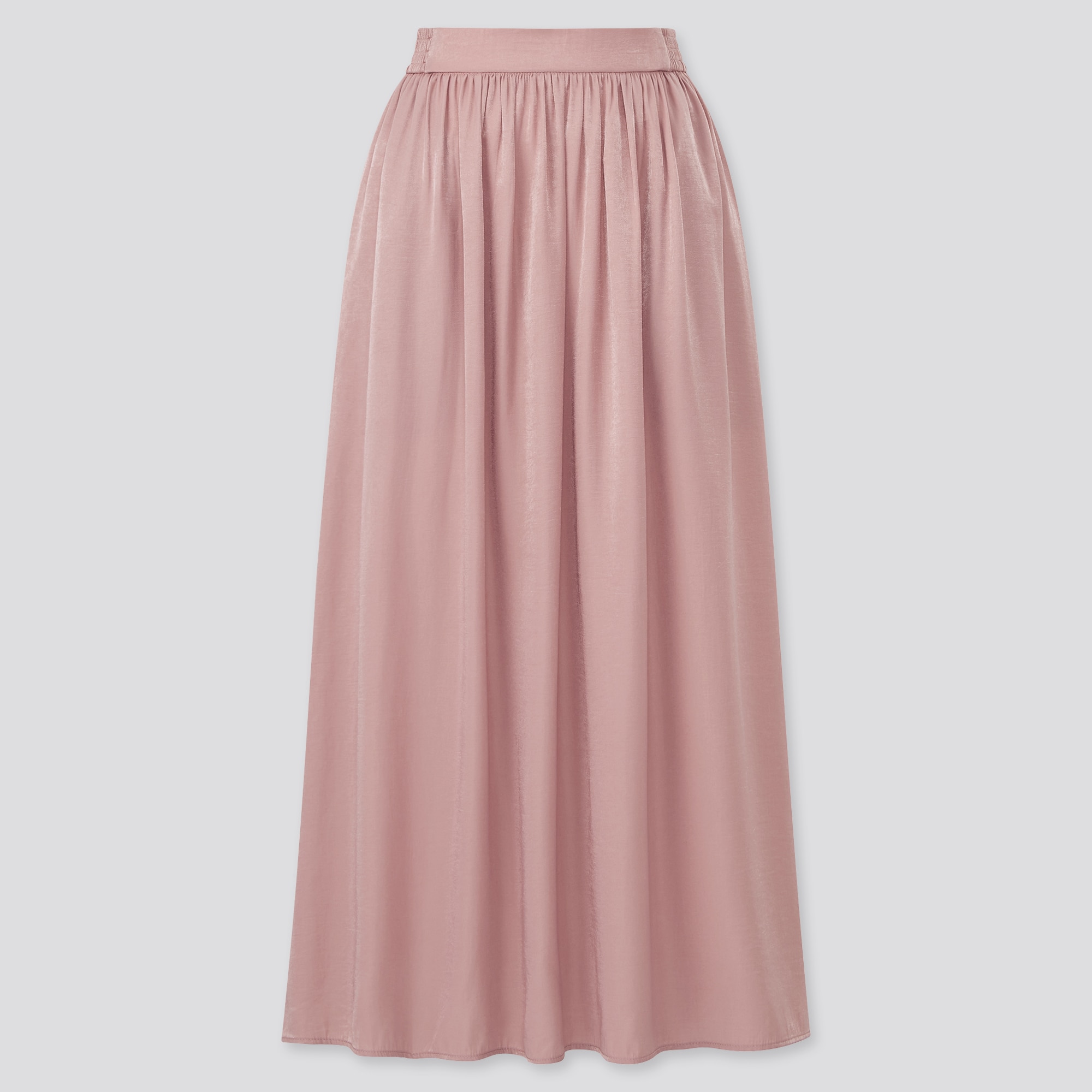 uniqlo drape gathered long skirt