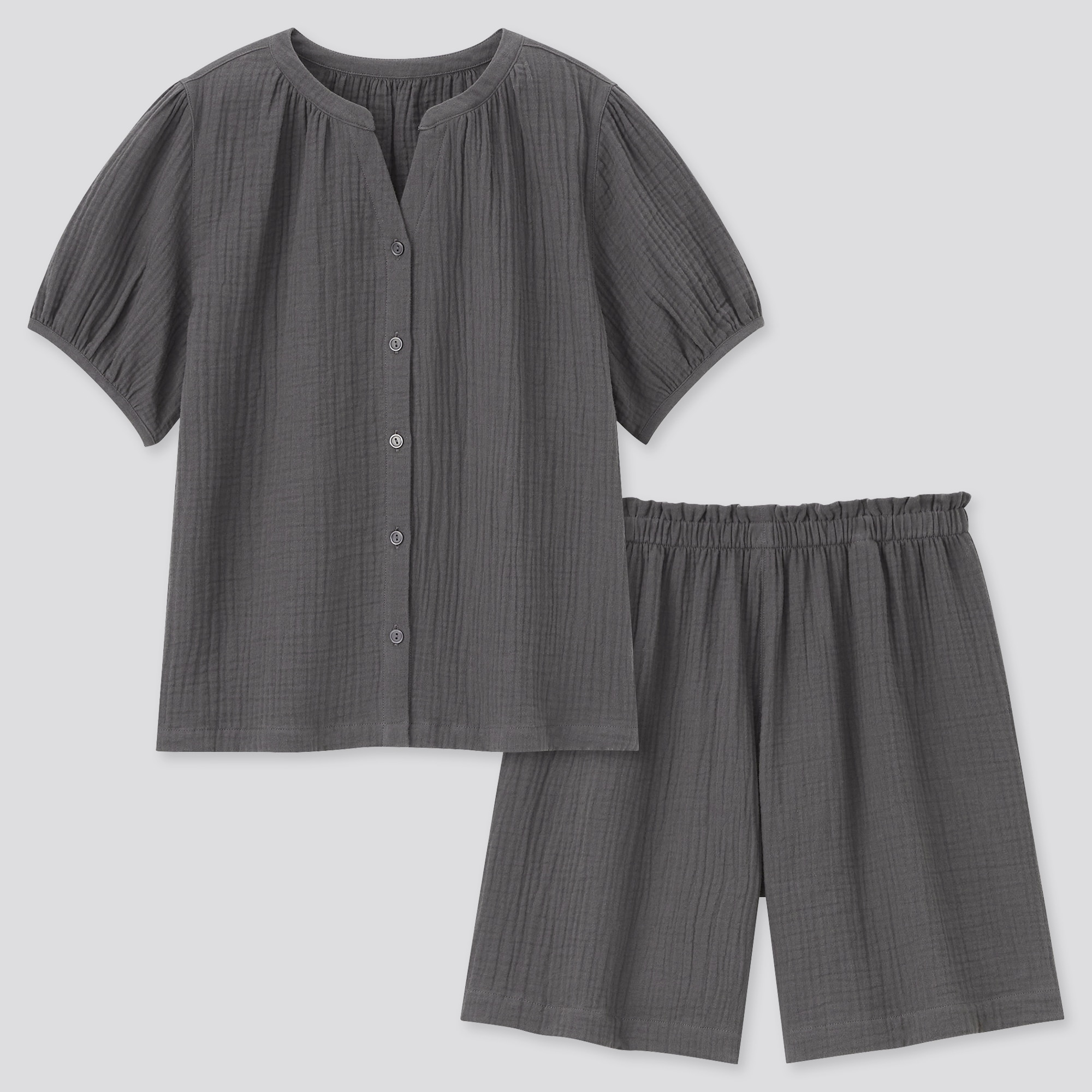 Buy Grey Coord Ribbed Pyjama Shorts - 10, Pyjamas