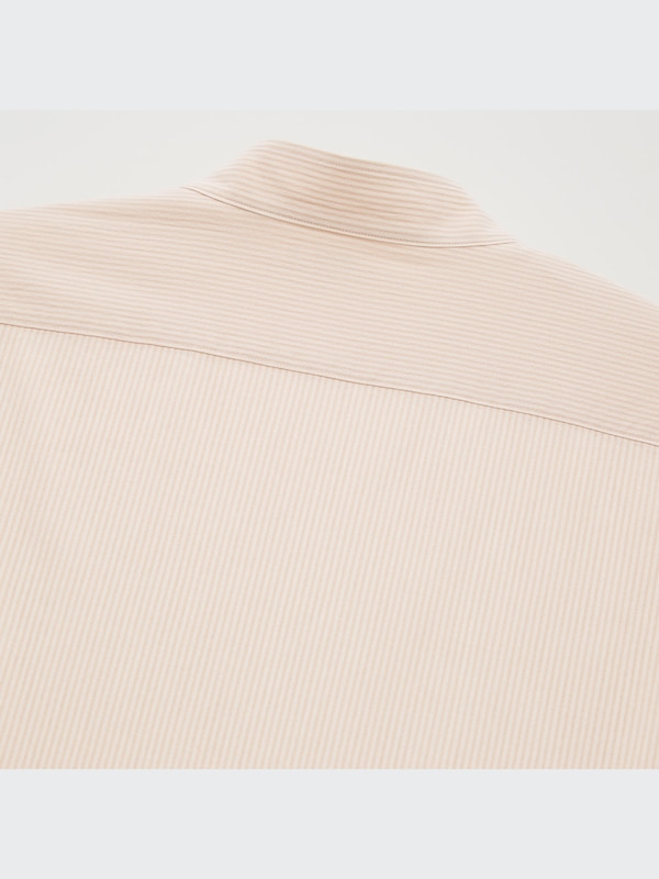 U Wide-Fit Striped Stand Collar Long-Sleeve Shirt