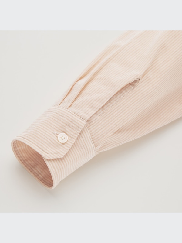 U Wide-Fit Striped Stand Collar Long-Sleeve Shirt
