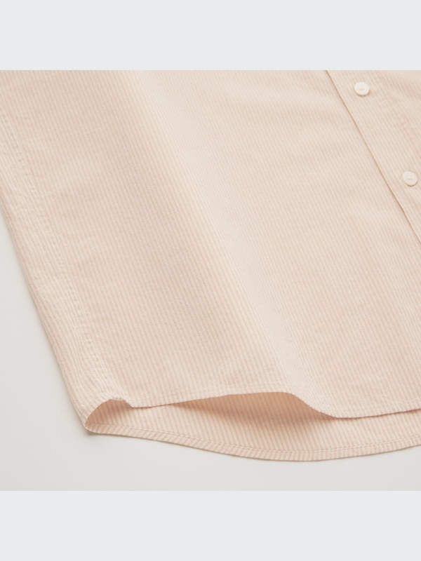 U Wide-Fit Striped Stand Collar Long-Sleeve Shirt