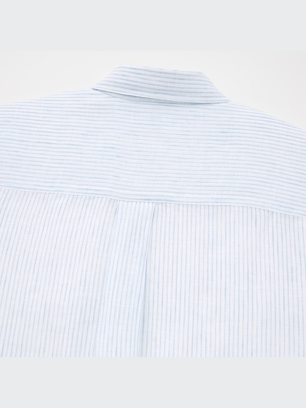 Premium Linen Striped Long-Sleeve Shirt