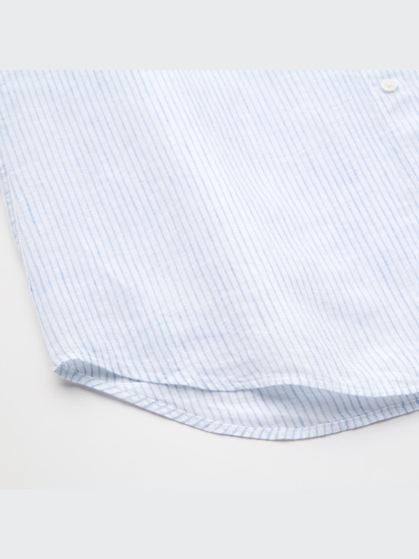 Premium Linen Striped Long-Sleeve Shirt