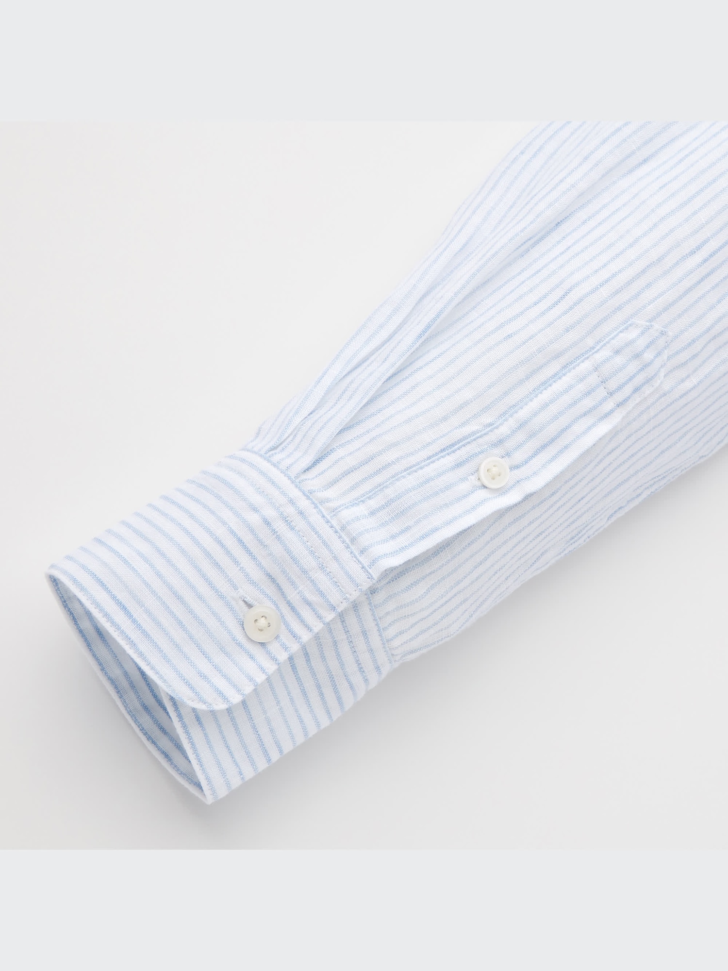 【YOURNUS】Cool Linen Stripe Long Sleeve Linen Long-Sleeve Shirt in Long Sleeve | Vince