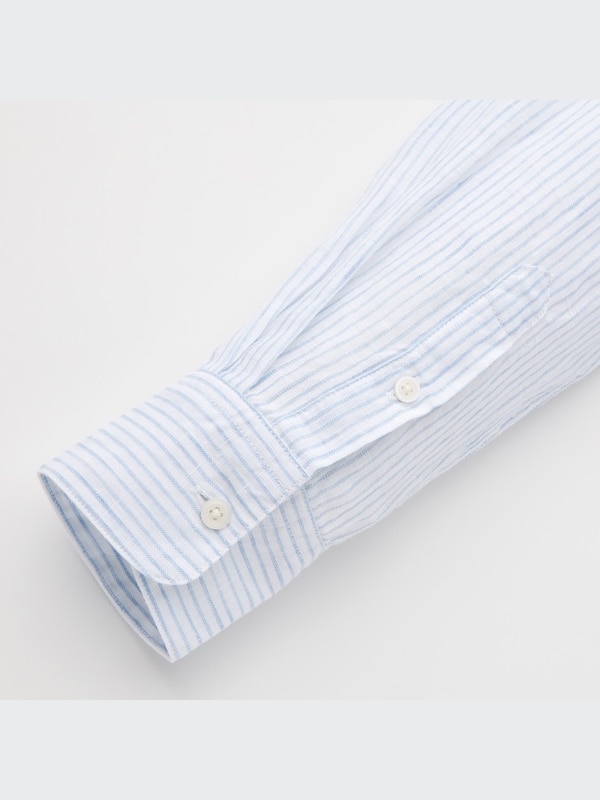 Premium Linen Striped Long-Sleeve Shirt