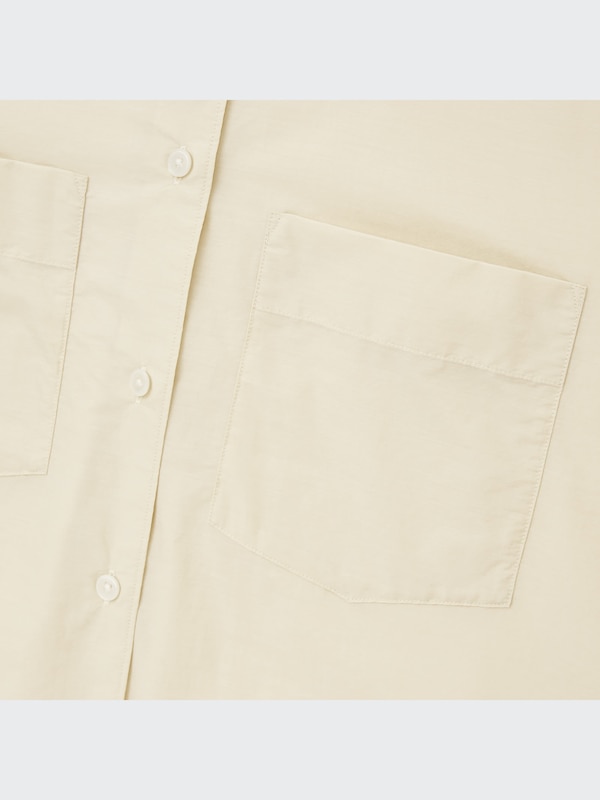 U Double Pocket Oversized Long-Sleeve Shirt
