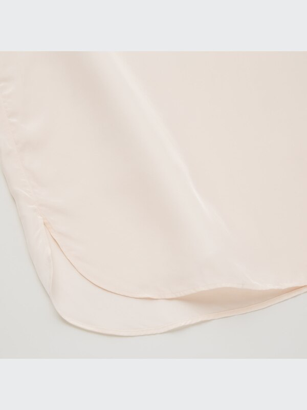 U Shiny Rayon Short-Sleeve Polo Tunic