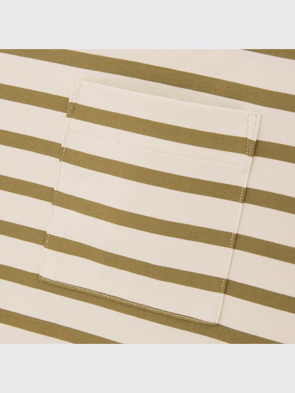 U Striped Boat Neck Short-Sleeve T-Shirt
