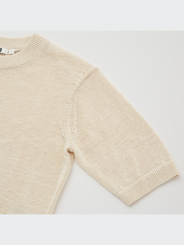 U Cotton Blend Crew Neck Sweater