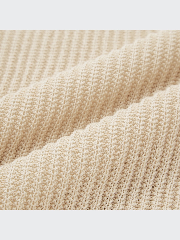 U Cotton Blend Crew Neck Sleeveless Sweater