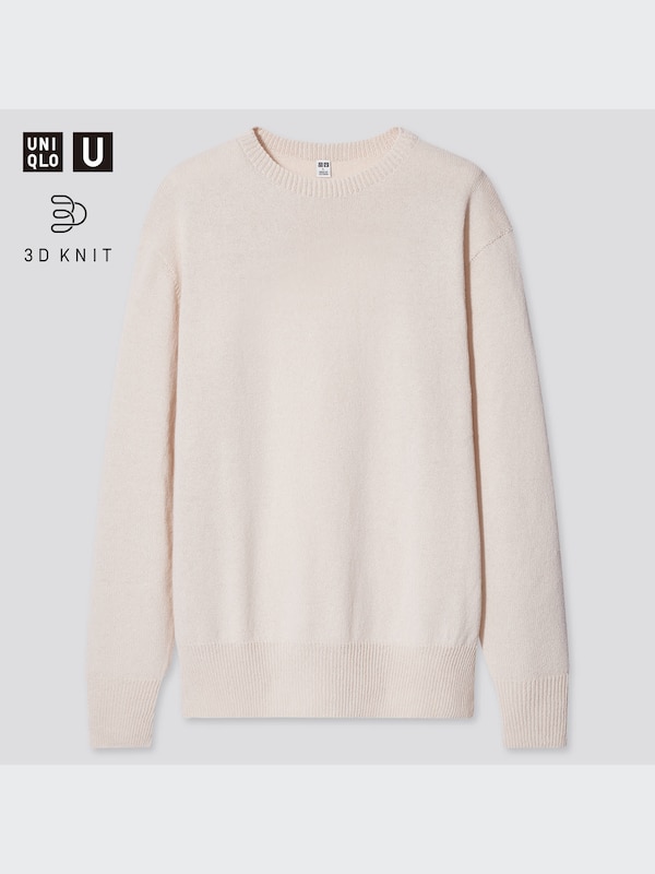 U 3D Crew Neck Long-Sleeve Sweater
