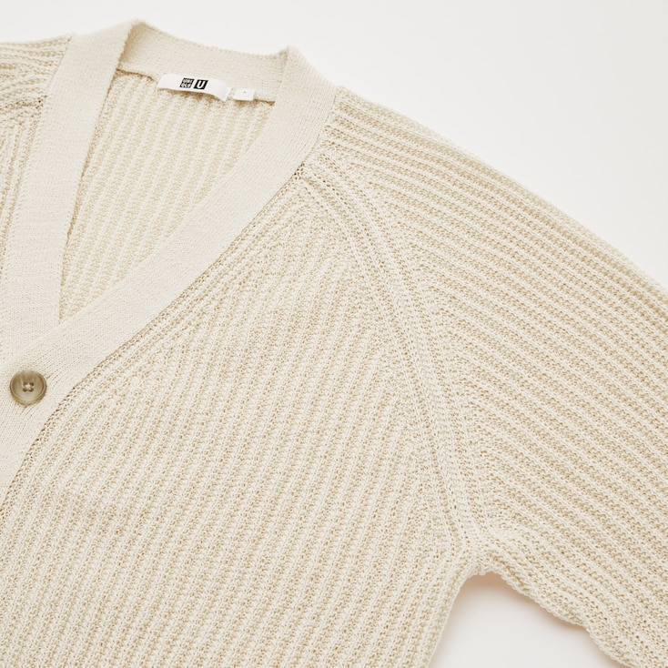 YUELANDE Men Stylish Long Sleeve V-Neck Solid Long Sleeve Knit Cardigan Sweater 
