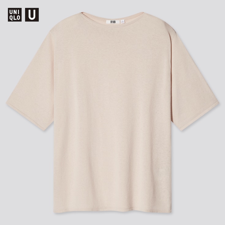 AIRism Cotton Oversized Mock Neck Half Sleeved T-Shirt