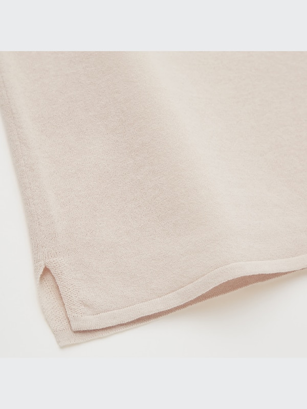 U Fine-Gauge Boat Neck Short-Sleeve Sweater